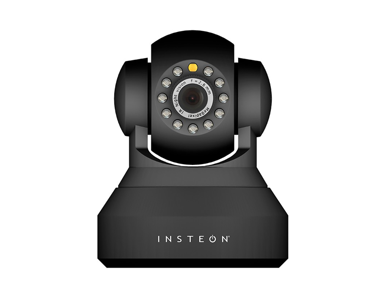 Insteon 75790 - Cámara de Seguridad de Red IP de interior Panorámica Orientable Visión Nocturna, Panorámica e inclinación. Color negro