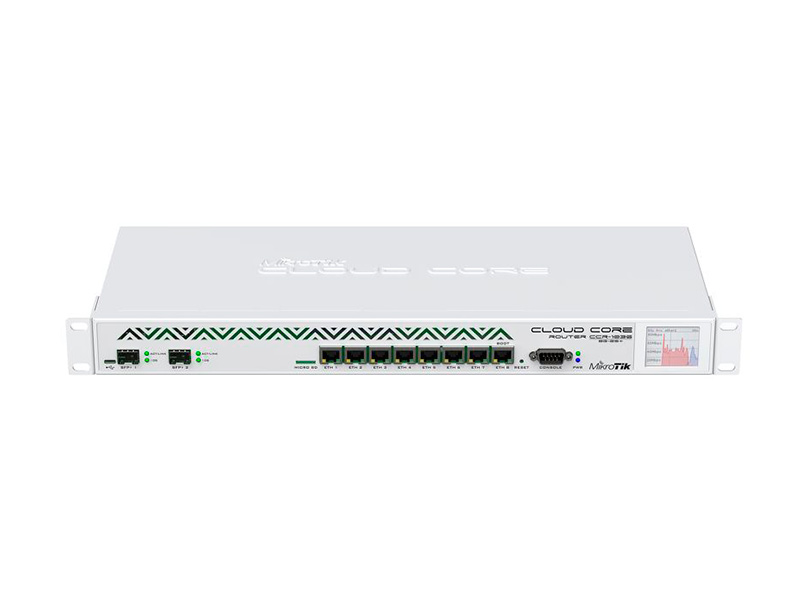 Mikrotik CCR1036-8G-2S+ - Cloud Core Router 36 núcleos RouterOS L6 con 8 puertos Gigabit, 2 slots SFP+ 10G