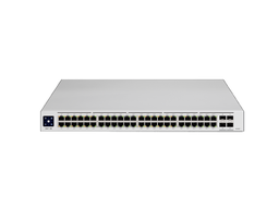 [UBN-USW-PRO-48-POE] Ubiquiti UniFi USW-PRO-48-POE - 48 port (32 ports PoE 802.3af/at 195w) and 4 SFP+ slots 10G Layer 3 manageable switch