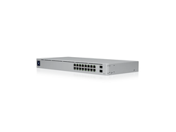 [UBN-USW-16-POE] Ubiquiti UniFi USW-16-PoE - 16-port Gigabit Managed Layer 2 Switch (8 PoE 802.3af/at 42w ports) and 2 SFP slots, LCD Display