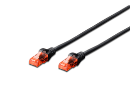 [DGT-DK-1617-0025/BL] Digitus U-UTP-6BK-25 - CAT 6 U/UTP- LSZH patch cable, Black, 25 cm