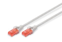 [DGT-U-UTP-6GY-25] Digitus U-UTP-6GY-25 - Cable de conexión CAT 6 U/UTP- LSZH, Gris, 25 cm
