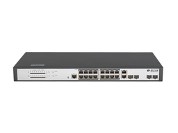 [BDCOM-S2520-P] BDCOM S2520-P - Ethernet POE switch with 20 GE ports (1 console port, 16 GE POE TX ports, 2 100/1000M SFP ports ,2 GE TX/SFP Combo ports; standard AC220V power supply, 240W POE power consumption, the cooling fan, 1U, standard 19-inch rack-mounted installation)
