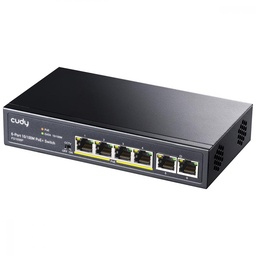 [CUDY-FS1006P] CUDY FS1006P - Switch PoE+ fast ethernet 4 puertos PoE+ 60W 2 puertos Uplink