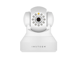 [INSTEON-75790WH] Insteon 75790WH - Camara de Seguridad de Red IP Panoramica Orientable Vision Nocturna, Pan and Tilt, Interior Blanca