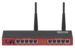 [MKT-RB2011UiAS-2HnD-IN] Mikrotik Routerboard RB2011UiAS-2H-IN - Router sobremesa con 5 puertos Fast Ethernet 5 puertos gigabit 1 slot SFP y WiFi 802.11N 2.4 GHz. RouterOS L5
